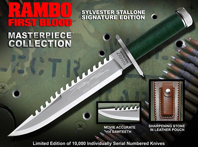 Knife Rambo I Sylvester Stallone Signature Edition Hollywood Collectibles Group