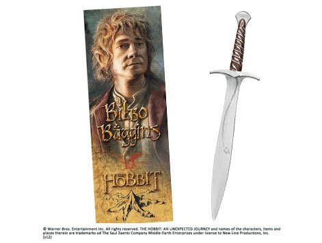 Sting Sword Pen and Paper Bookmark Noble Collection